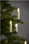 CHRISTMAS TREE CANDLES 10LED W/REMOTE F/BATTERY