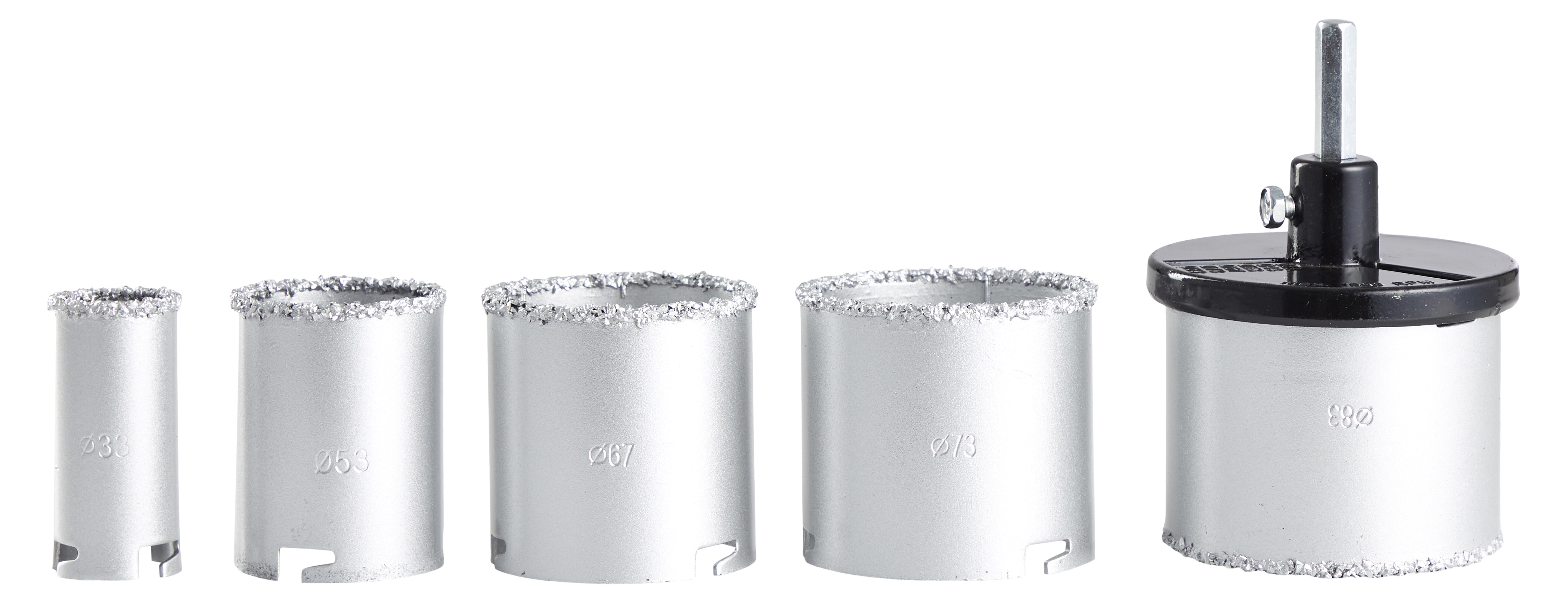 HOLE SAW SET CARBIDE 33-83MM 5PCS