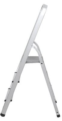 Easy to Store Foldable Design 4 Step Ladder with Anti Slip Feet 150KG Max Capacity Ideal for Home/Kitchen/Garage
