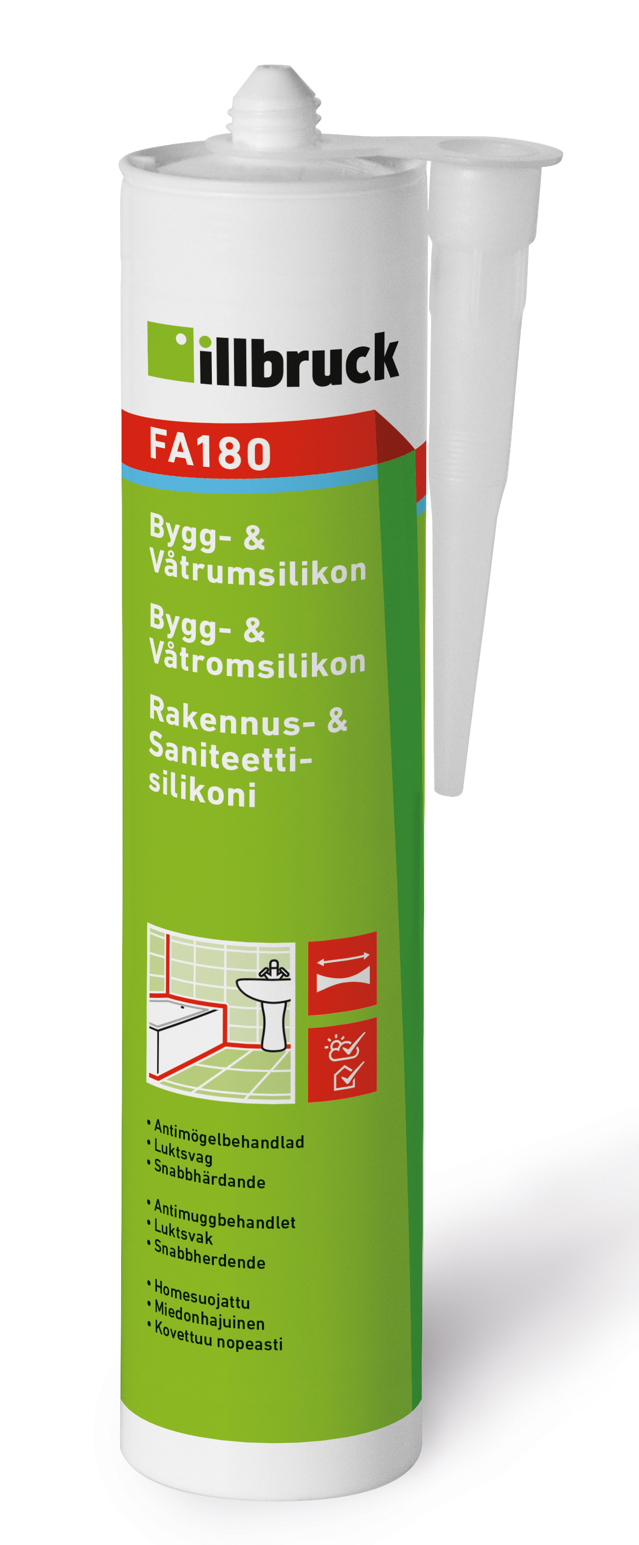 SILIKON BYGG & VÅTROM SVART 300ML