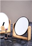 MIRROR W/BAMBOO STAND