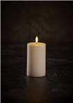 BLOCK CANDLE W/3D LED FLAME Ø7.5 H12.5CM