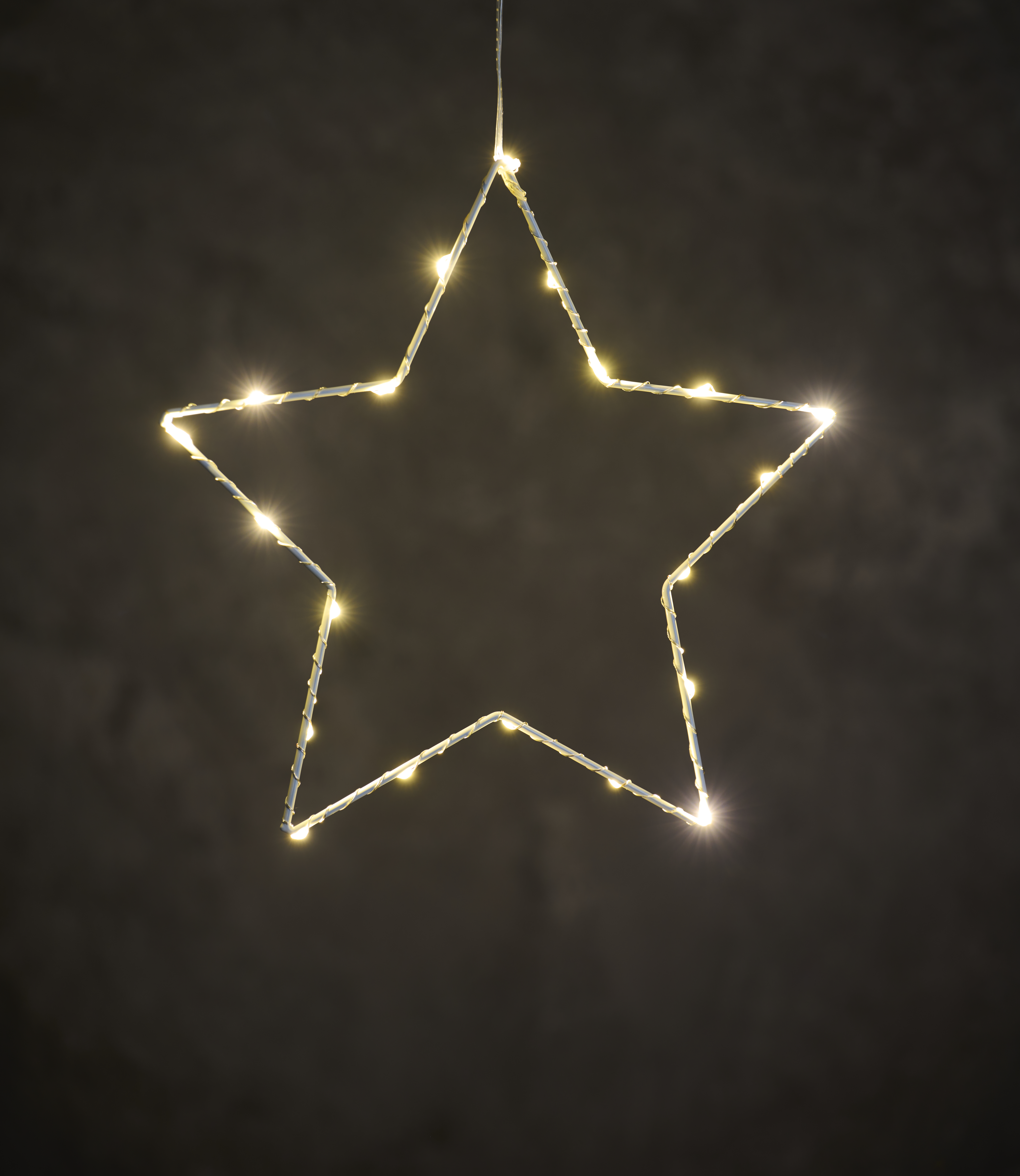 STJERNE M/SUGEKOPP 35CM M/30LED W/TIMER