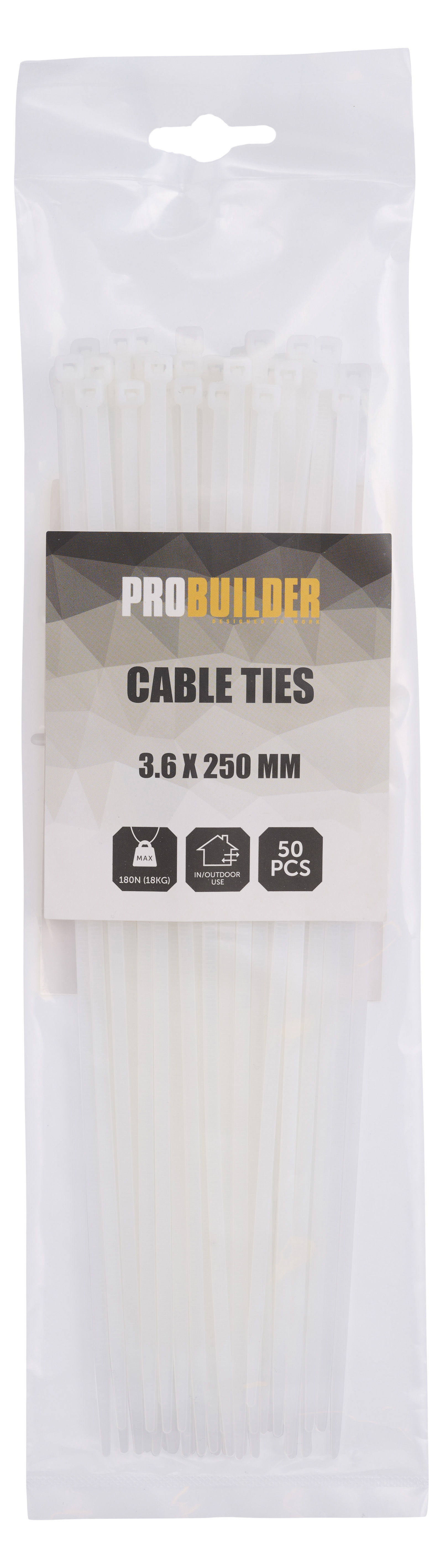 CABLE TIES 250MM 50PCS