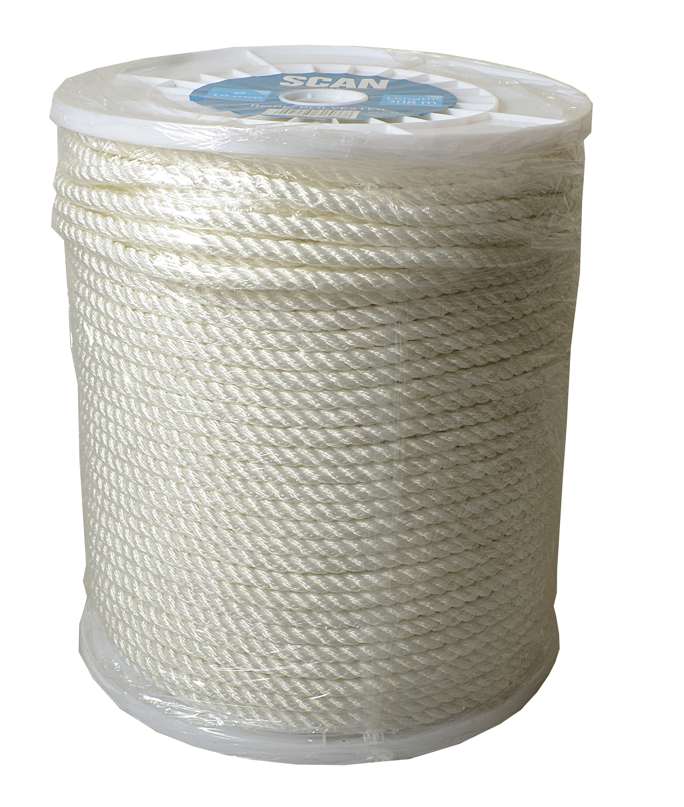 TAU HVIT POLYESTER 10MMX208M 3-S